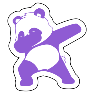 Dabbing Panda Sticker (Lavender)